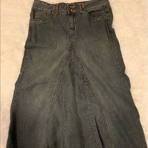 Long Denim Skirt